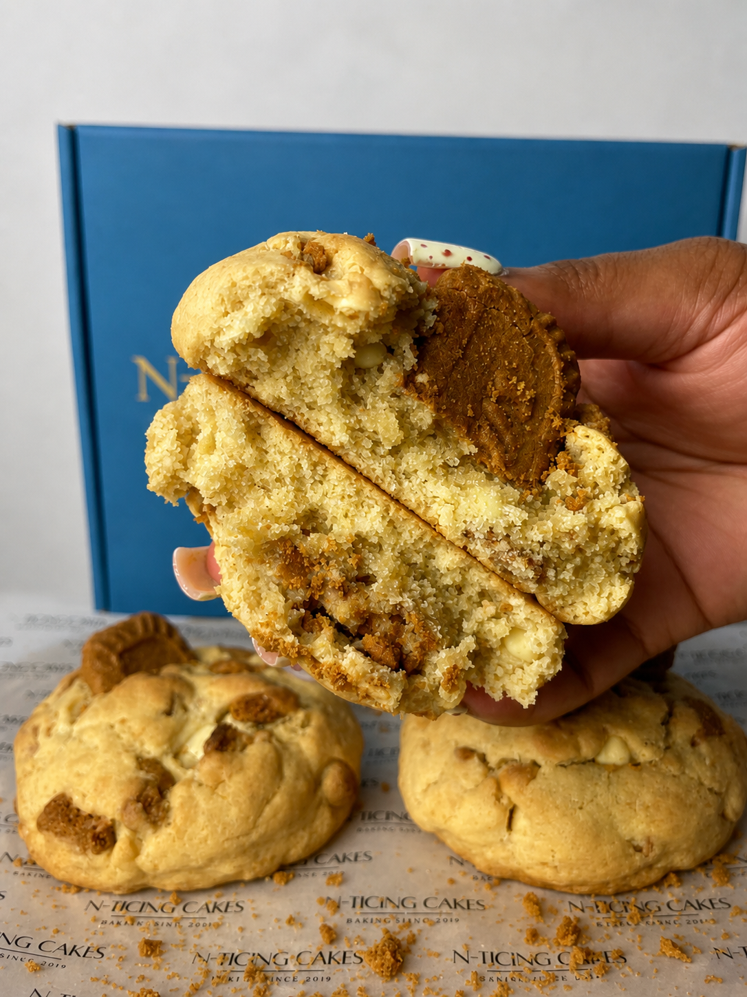 LOTUS BISCOFF & WHITE CHOCOLATE NYC COOKIES