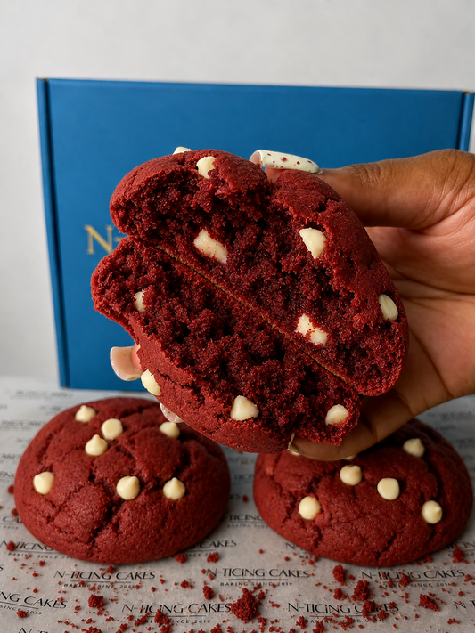 RED VELVET & WHITE CHOCOLATE NYC COOKIES
