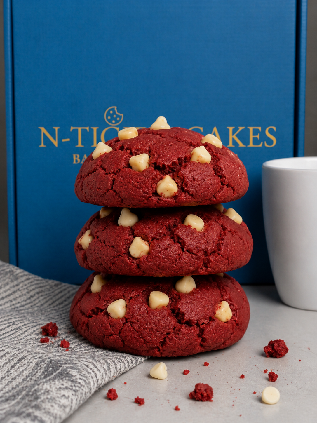 RED VELVET & WHITE CHOCOLATE NYC COOKIES