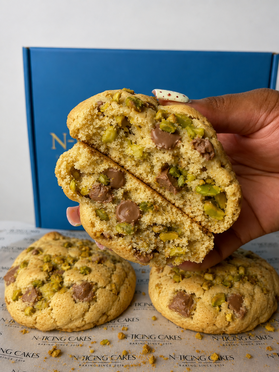 PISTACHIO CHOCOLATE CHIP NYC COOKIES