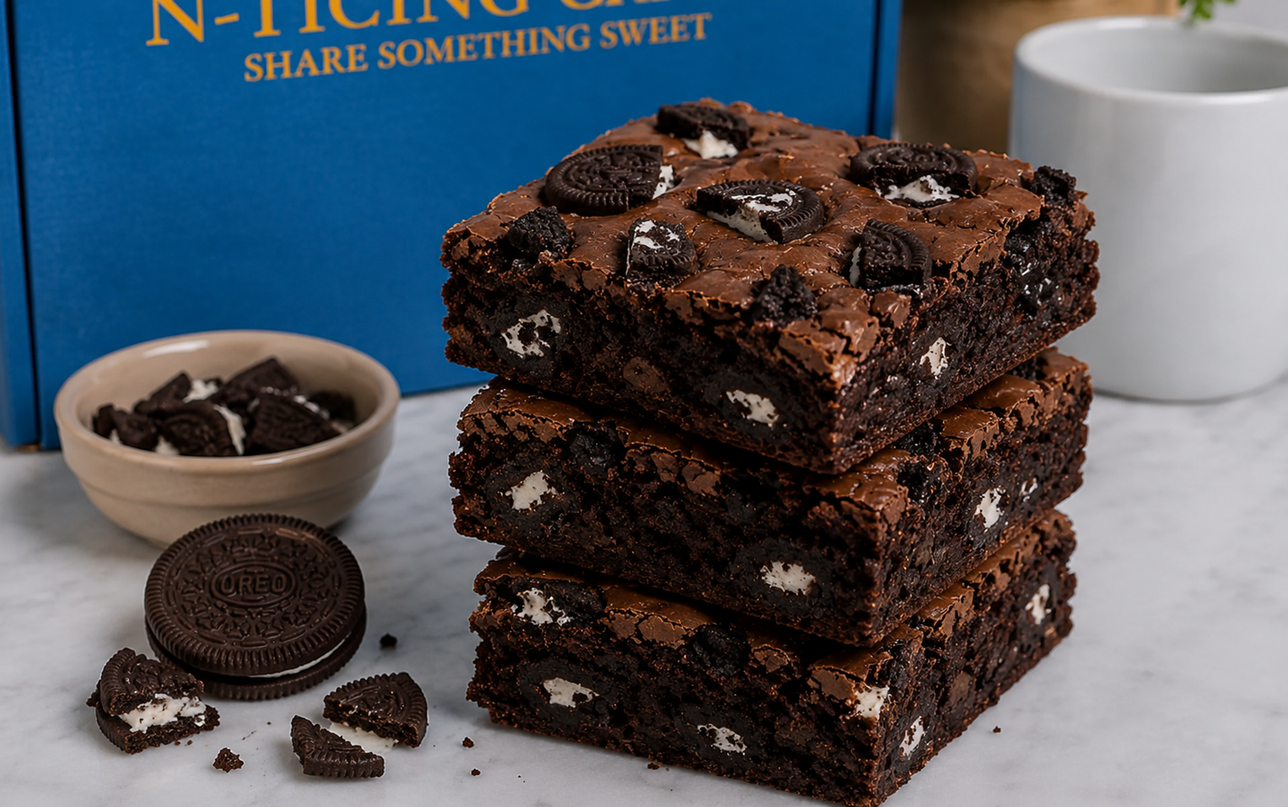 Oreo brownie slab