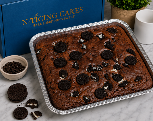 Oreo brownie slab