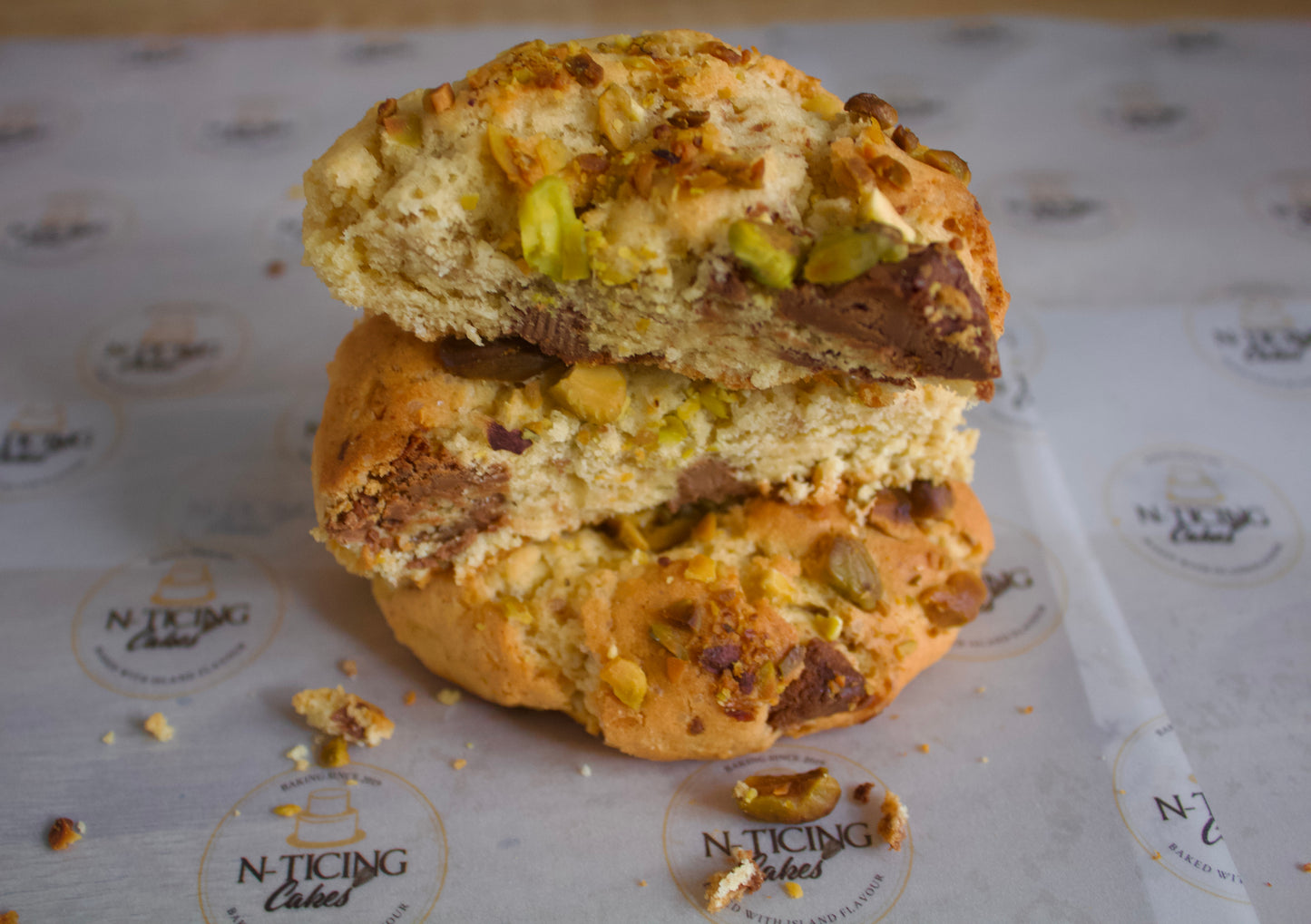 Pistachio Chocolate Chip NYC Cookie