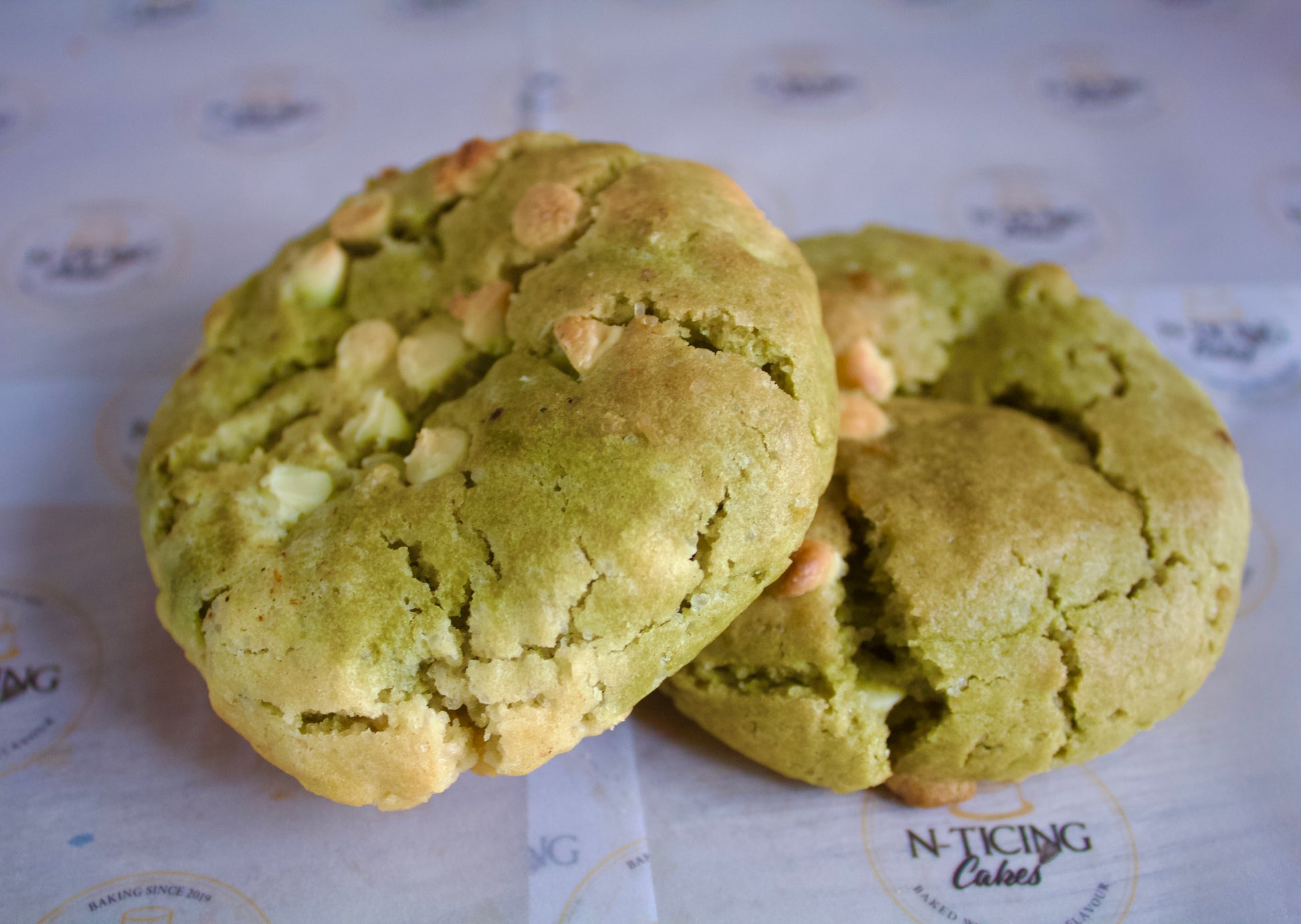 Pistachio Matcha Chocolate Chip Cookie